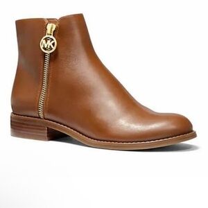 Michael Kors Lainey Flat Booties in the color luggage size 5